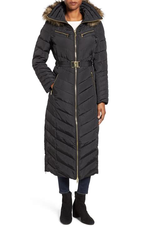 michael kors long padded coat|michael kors long coats women.